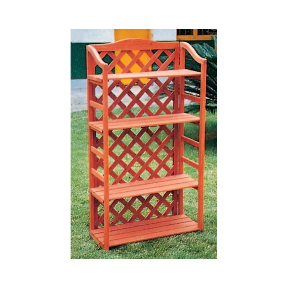 SCAFFALE LEGNO C/GRIGLIATO 67X30X125