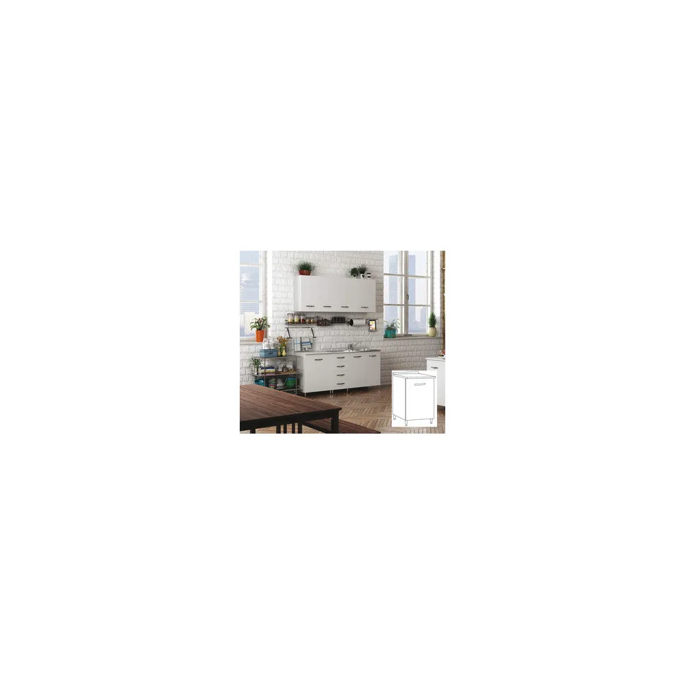 KIT CUCINA BASE 1 ANTA CM.40X50X85H BIANCO