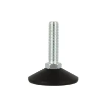 PIEDE GIREVOLE ESAGONALE 14D40X40XM.10 NERO