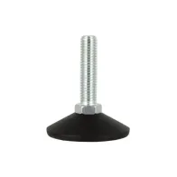 PIEDE GIREVOLE ESAGONALE 14D40X40XM.10 NERO