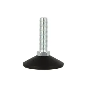PIEDE GIREVOLE ESAGONALE 14D40X40XM.10 NERO