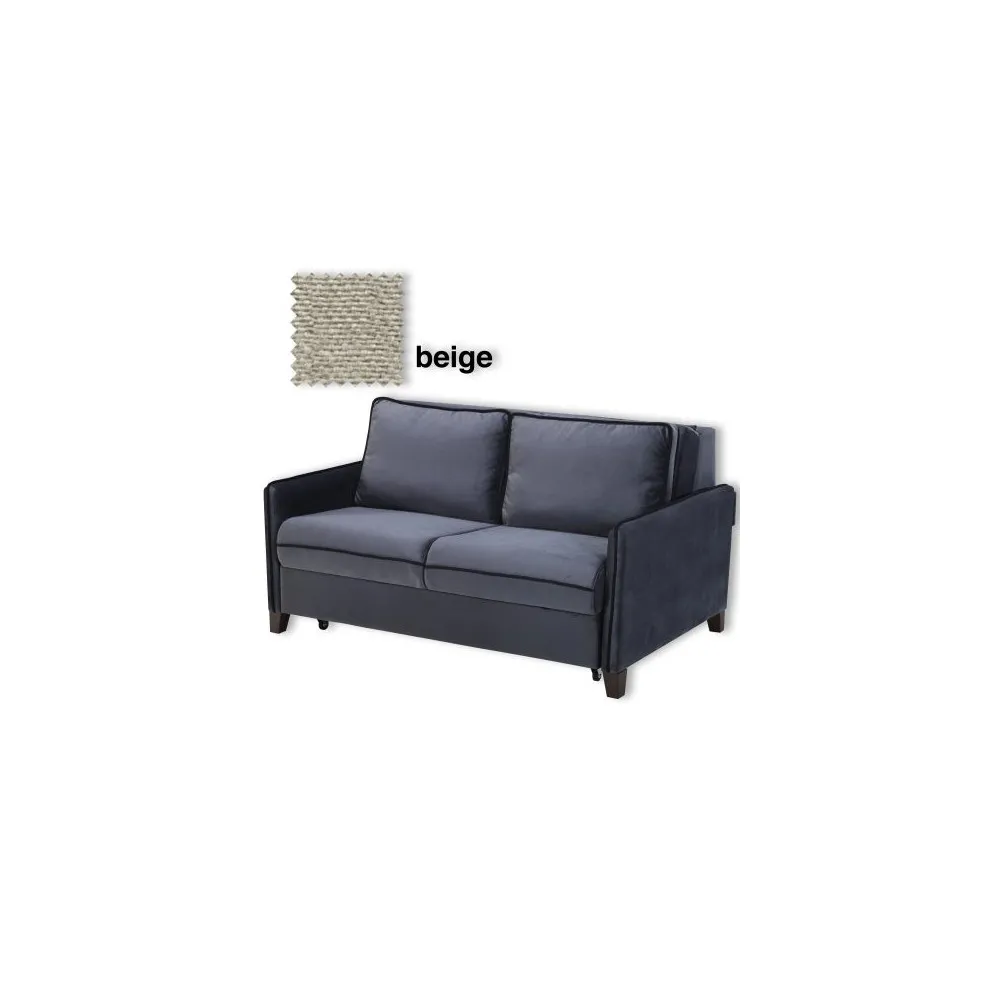DIVANO LETTO MOD. ALCONA 3 POSTI RIVESTITO IN TESSUTO 164X112XH84 BEIGE