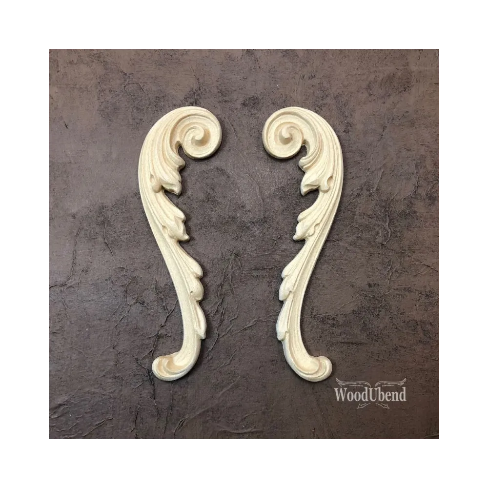 COPPIA DI FREGI DECORATIVI ARPA, WOODUBEND COPPIA DI FREGI DECORATIVI ARPA, WOODUBEND