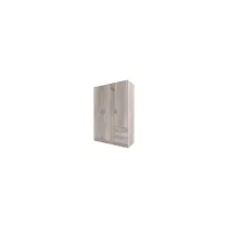 KIT ARMADIO 3 ANTE + 3 CASSETTI CM. 195,5X134X55 ROVERE GRIGIO K360