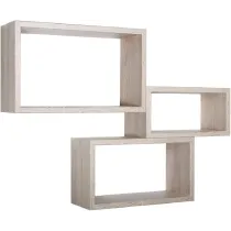 SET 3 MENSOE "NICHE" RETTANGOLARI ROVERE GRIGIO