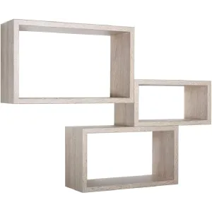 SET 3 MENSOE "NICHE" RETTANGOLARI ROVERE GRIGIO