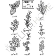 STAMPA TRASFERIBILE "COUNTRY, HERBS AND SPICES" 28X40CM