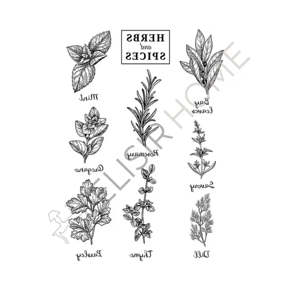 STAMPA TRASFERIBILE "COUNTRY, HERBS AND SPICES" 28X40CM
