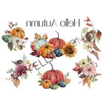 STAMPA TRASFERIBILE AUTUNNO, HELLO AUTUMN 28×40 CM