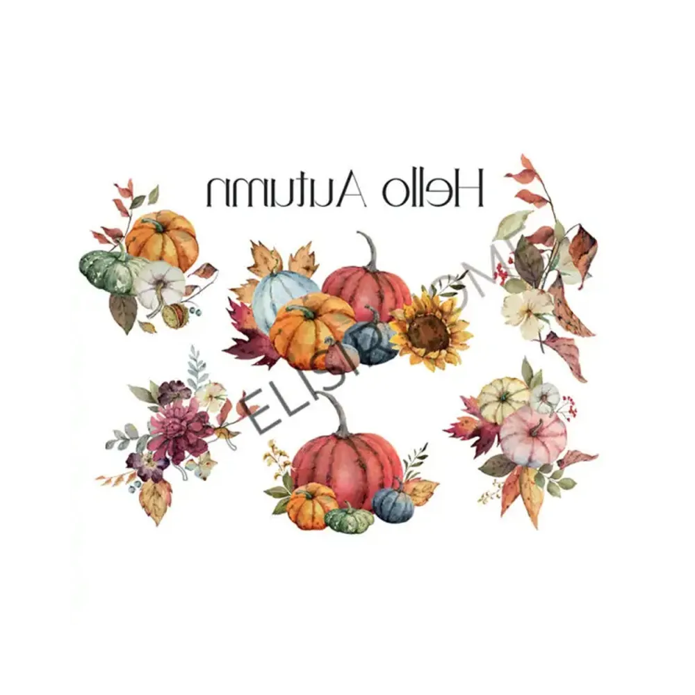 STAMPA TRASFERIBILE AUTUNNO, HELLO AUTUMN 28×40 CM