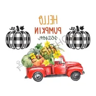 STAMPA TRASFERIBILE "AUTUNNO, PUMPKIN SEASON" 28X40CM