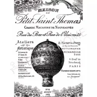 STAMPA TRASFERIBILE "VINTAGE, MONGOLFIERA" 28X40CM