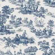 STAMPA TRASFERIBILE "TOILE DE JOUY,BLU" 28X40CM