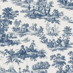 STAMPA TRASFERIBILE "TOILE DE JOUY,BLU" 28X40CM