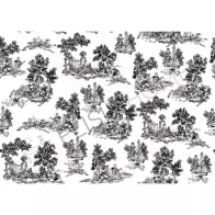 STAMPA TRASFERIBILE "TOILE DE JOUY, NERO" 28X40CM