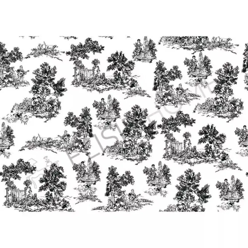 STAMPA TRASFERIBILE "TOILE DE JOUY, NERO" 28X40CM STAMPA TRASFERIBILE "TOILE DE JOUY, NERO" 28X40CM