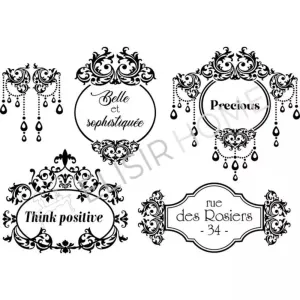 STAMPA TRASFERIBILE "SCRIPT, FINE FRAME" 28X40CM