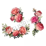 STAMPA TRASFERIBILE "FLORA & FAUNA, LIGHT ROSES" 28X40CM MAGIC PAINT