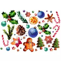 STAMPA TRASFERIBILE "NATALE, CHRISTMAS THINGS" 28x40CM DI MAGIC PAINT