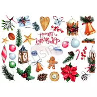 STAMPA TRASFERIBILE "NATALE, FANTASIA DELLE FESTE" 28x40CM DI MAGIC PAINT