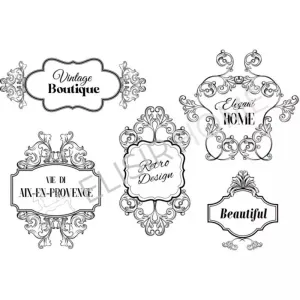 STAMPA TRASFERIBILE "SCRIPT, FINE FRAME" 28X40CM