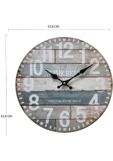 "OLEANDRO" VINTAGE BLUE AND WHITE WALL CLOCK Ø 33.8 cm x D 4 cm