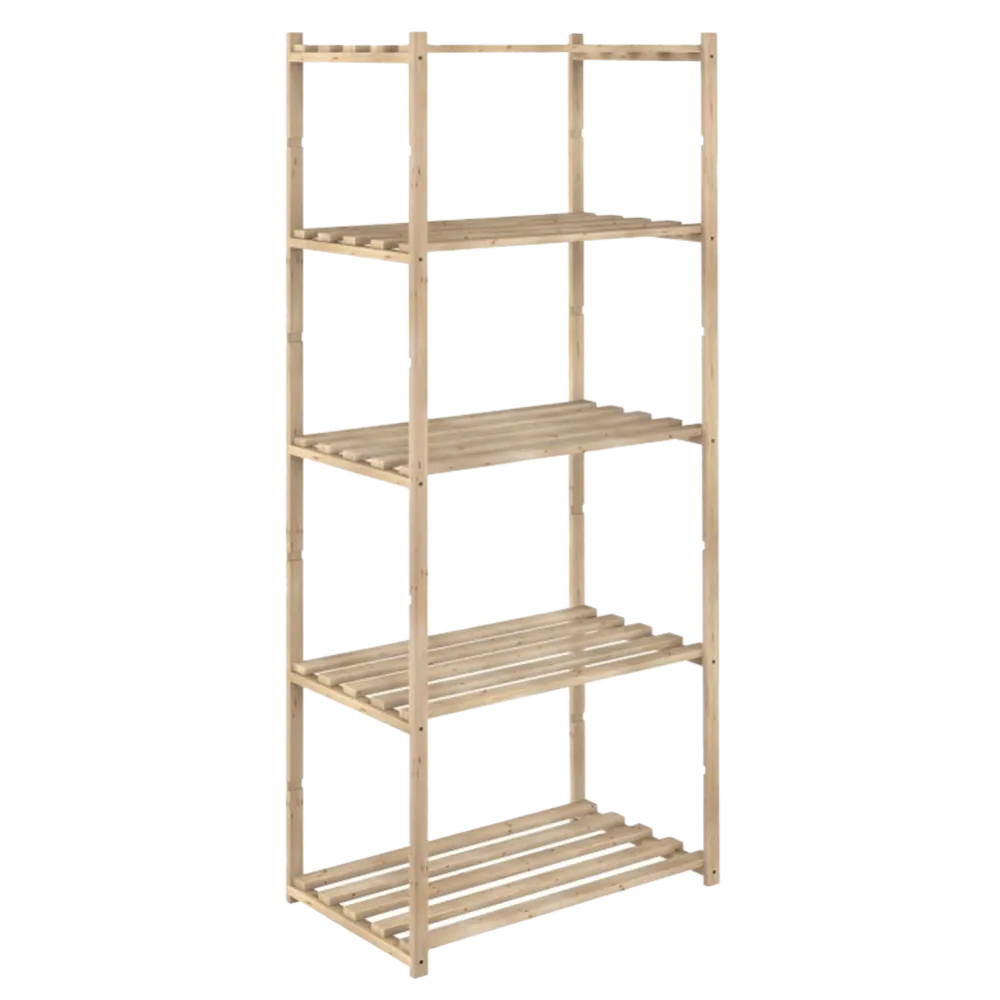 SCAFFALE IN PINO 5 RIPIANI CM65X40X171H