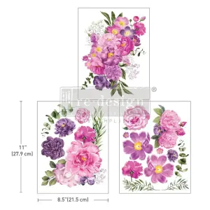 REDESIGN DECOR TRANSFERS PURPLE BLOSSOM 21,5×28 cm