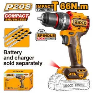 TRAPANO A PERCUSSIONE A BATTERIA BRUSHLESS 66N.m NUDO