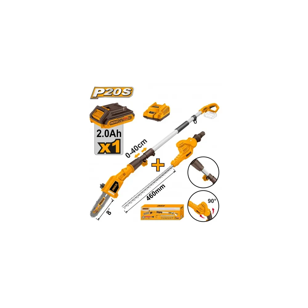 SET SEGA C/ASTA LUNGA+TAGLIASIEPE 20V C/BATT.