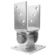 STAFFA A U INCLINABILE CON SUPPORTO 71X100X60MM