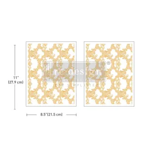 REDESIGN DECOR TRANSFER "GOLDEN LACEWORK"21,5X28CM