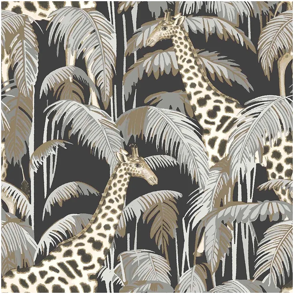 CARTA DA PARATI "BOTANY HOUSE GIRAFFE SCURE"