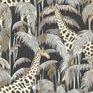 CARTA DA PARATI "BOTANY HOUSE GIRAFFE SCURE"