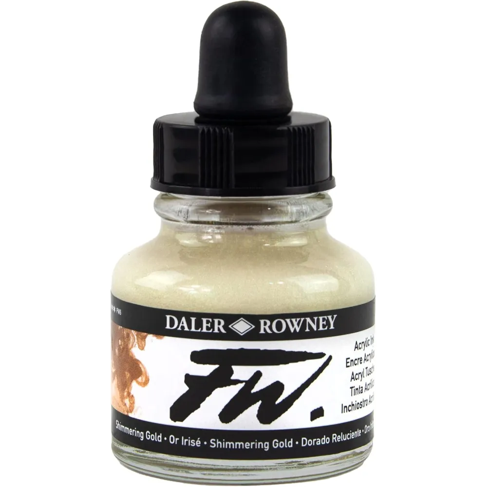 DALER FW INCHIOSTRO ACRILICO 29.5ML ORO IRIDESCENTE DALER FW INCHIOSTRO ACRILICO 29.5ML ORO IRIDESCENTE