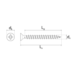 CONFEZIONE VITI TRUCIOLARI ZINCATE GIALLE 30PZ 4,5X40