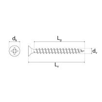 CONFEZIONE VITI TRUCIOLARI BRONZATE 50PZ 4X30