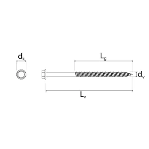 VITE LEGNO TESTA ESAGONALE CON COLLARE FERRO ZINCATO 6X50