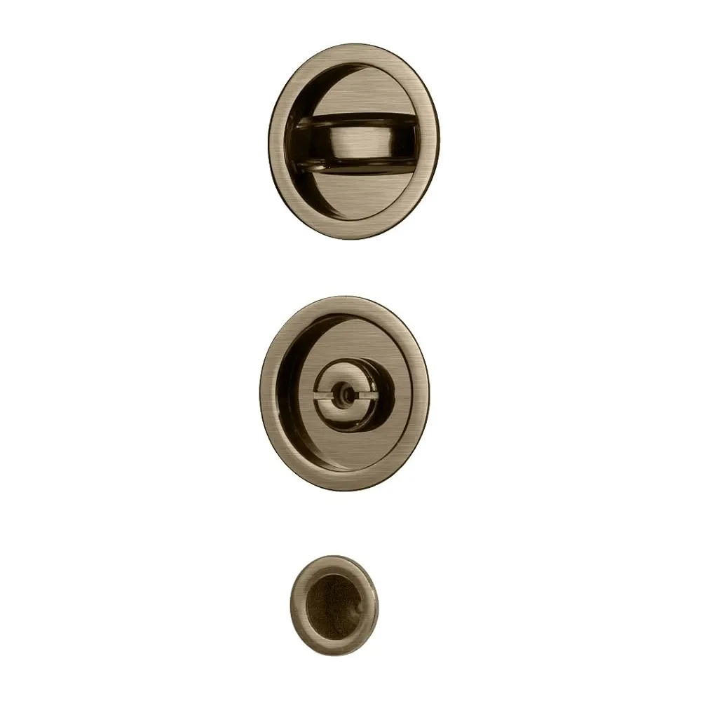 KIT TONDO IN ZAMA PER PORTE SCORREVOLI BRONZO