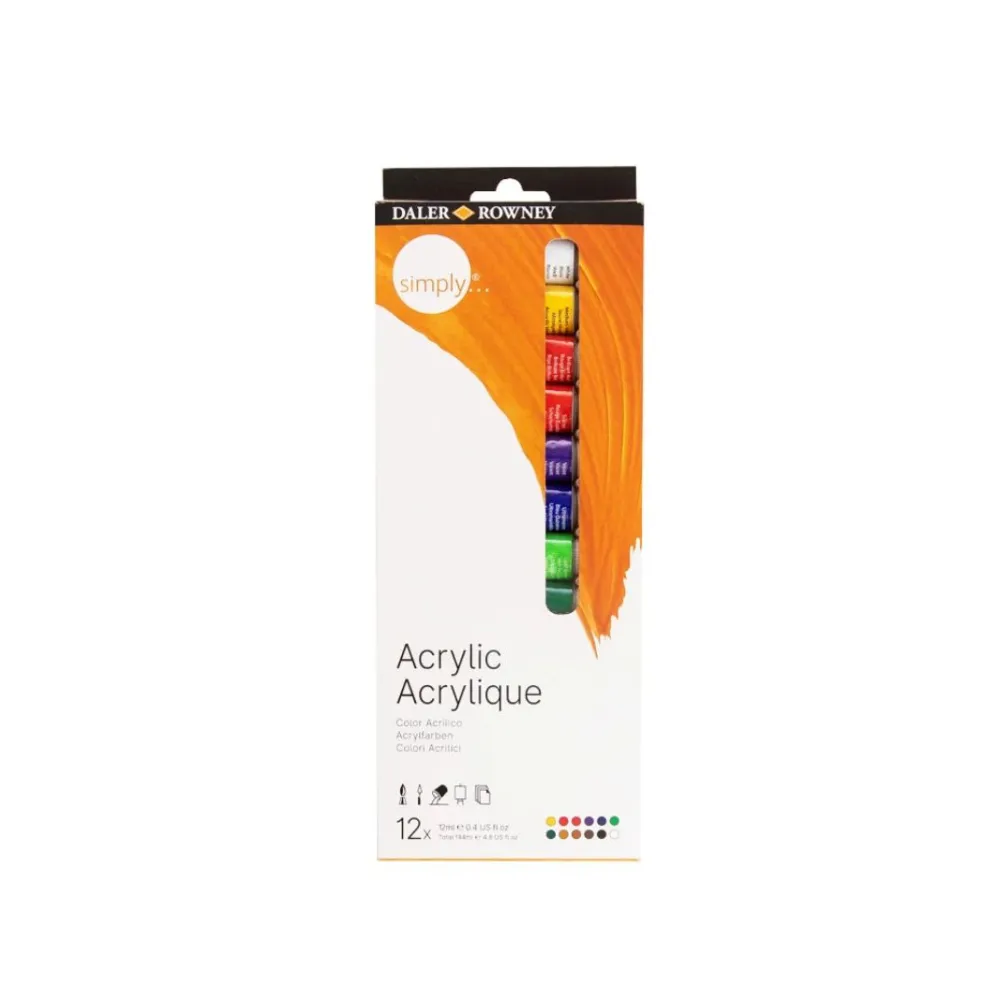 DALER SIMPLY ACRILICO 12X12ML SET