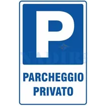 TARGA PLASTICA PARCHEGGIO PRIVATO P 30X20