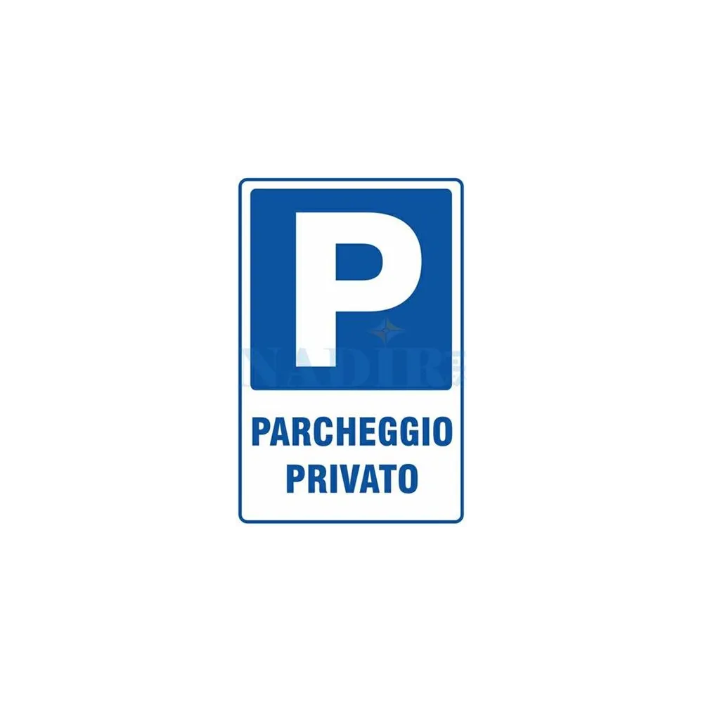 TARGA PLASTICA PARCHEGGIO PRIVATO P 30X20