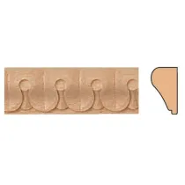 CORNICE SCOLPITA IN FAGGIO GREZZO MM23X13X2440