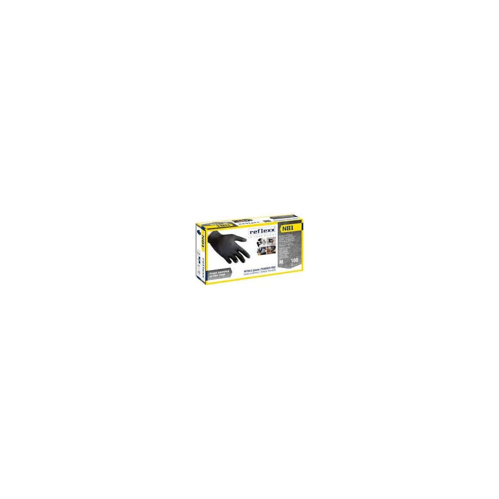 GUANTO NITRILE NERO OMOLOGAZIONE FOOD TG XL SENZA TALCO
