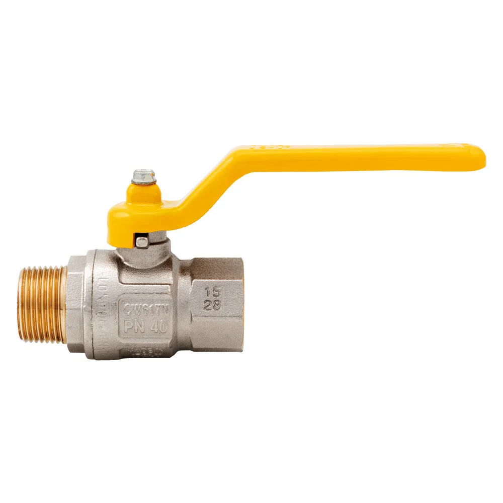 VALVOLA A SFERA PER GAS CON LEVA 1/2 MF VALVOLA A SFERA PER GAS CON LEVA 1/2 MF