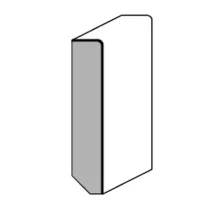 LISTELLO RIVESTITO IN TANGANIKA MM50X10X2400 LACCATO BIANCO