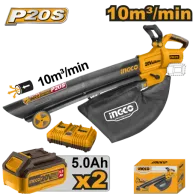 SOFFIATORE/ASPIRATORE 40V C/2 BATTERIE 5Ah E CARICABATTERIE