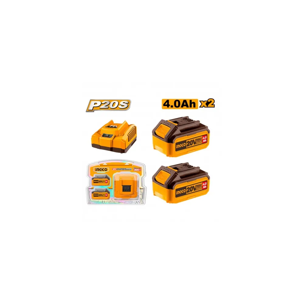 KIT 2 BATTERIE 4Ah+CARICABATTERIA(FBLI2002+FCLI2001E)