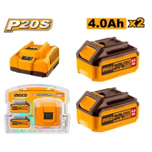 KIT 2 BATTERIE 4Ah+CARICABATTERIA(FBLI2002+FCLI2001E)