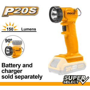 LAMPADA DA LAVORO A BATTERIA 20V 150LUM